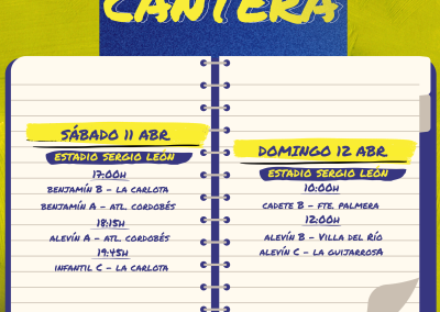 Los deberes de la cantera (11/4 al 12/4)
